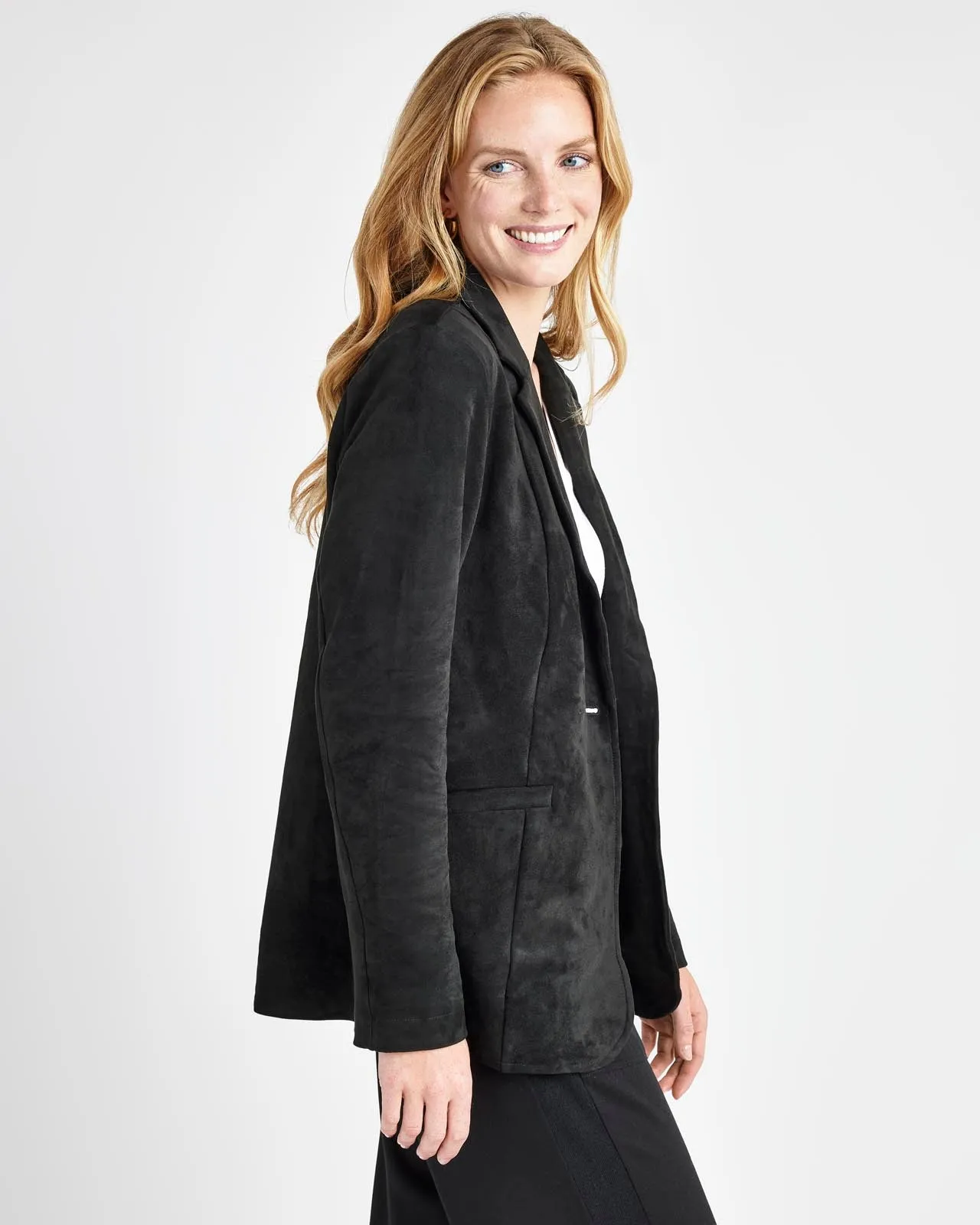 Vegan Suede Blazer