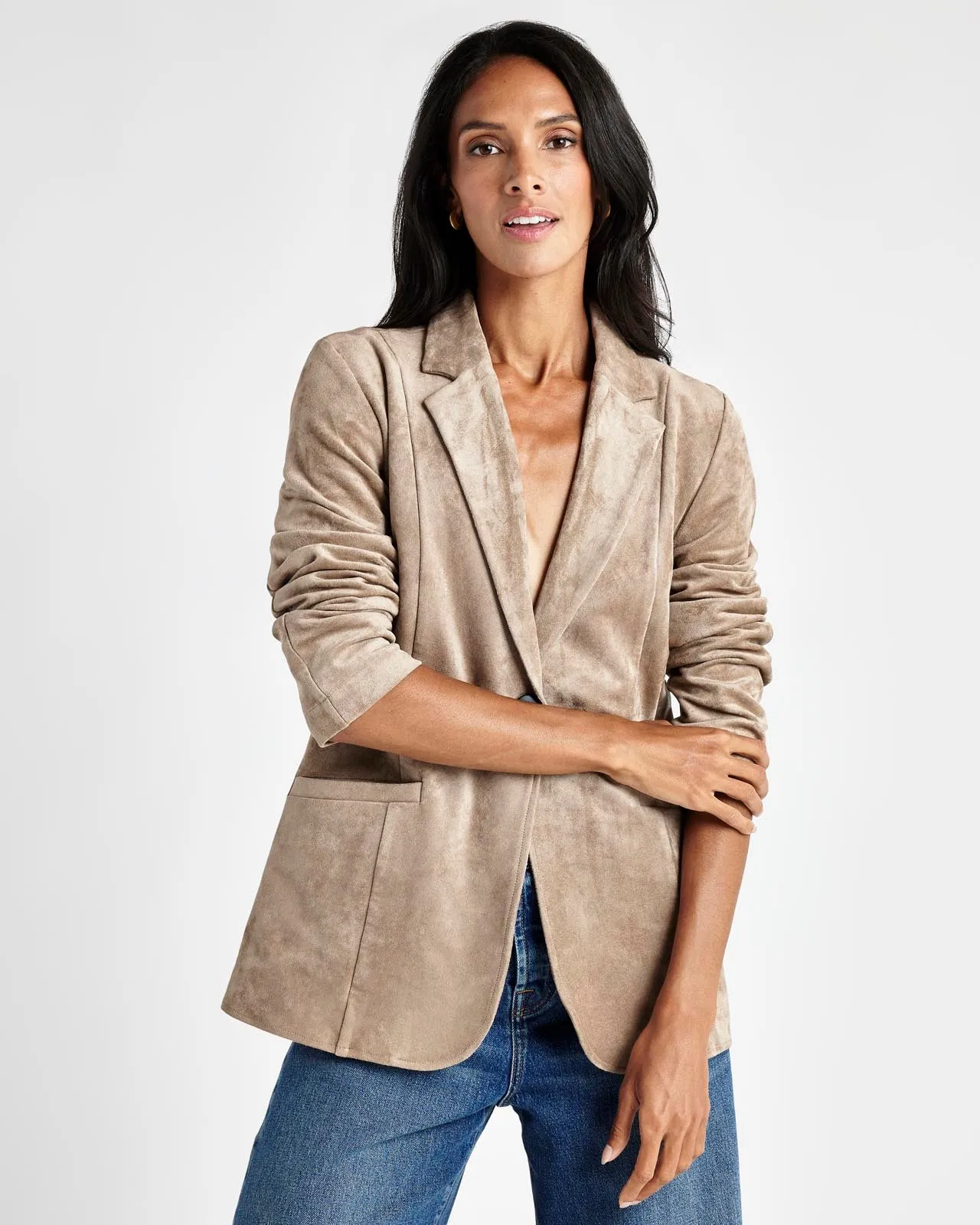 Vegan Suede Blazer