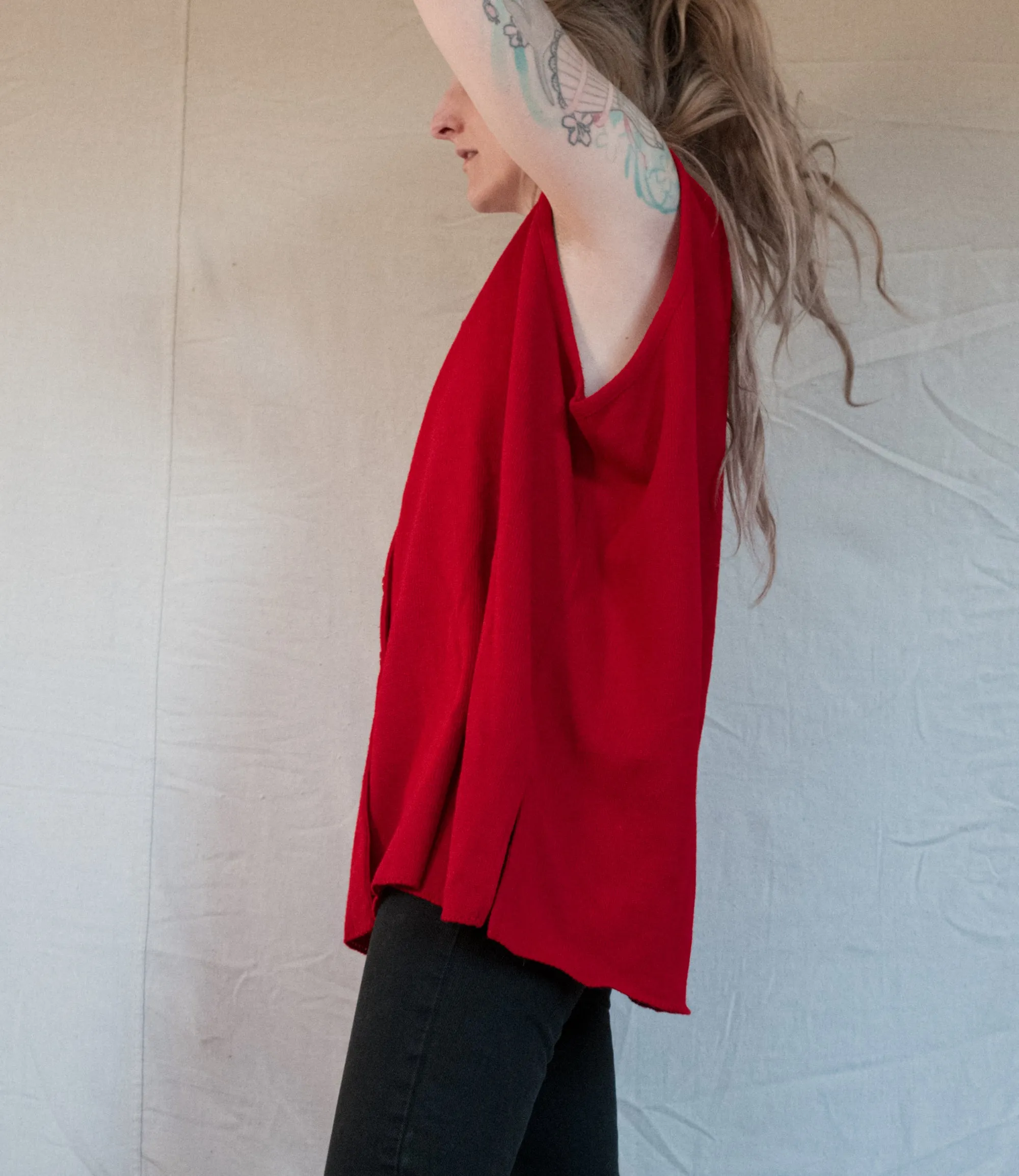 Vintage Oversized Sleeveless Cardigan (S-L)