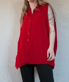 Vintage Oversized Sleeveless Cardigan (S-L)