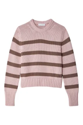 White & Warren Organic Cotton Striped Crewneck