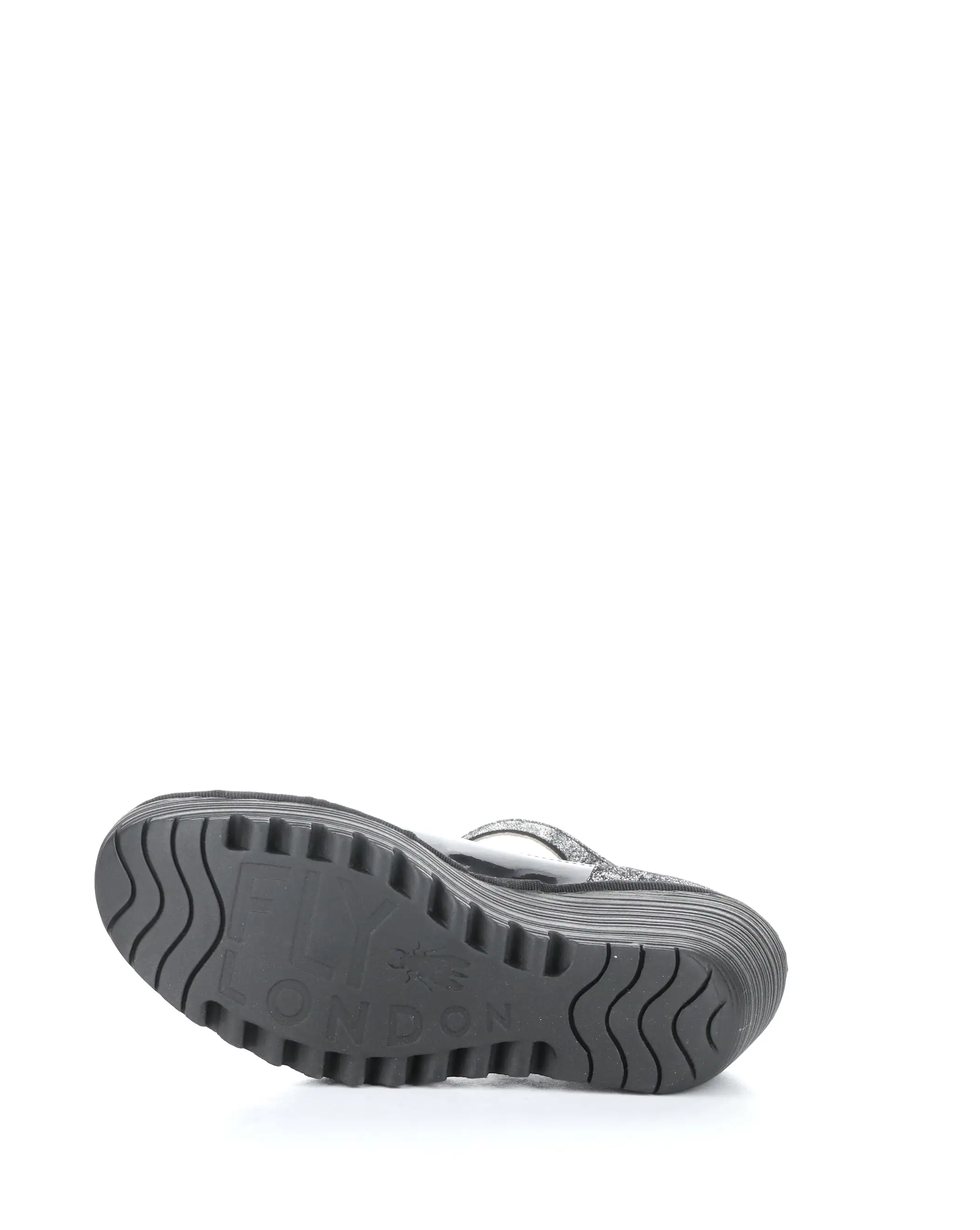 YAWO345FLY 011 BLACK/SILVER Velcro Shoes